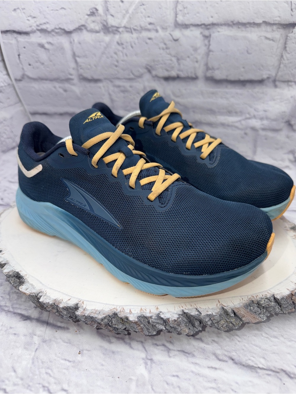Altra Rivera 3 Womens Running Shoes Navy Blue Yellow AL0A7R7N445 Size 7.5 US